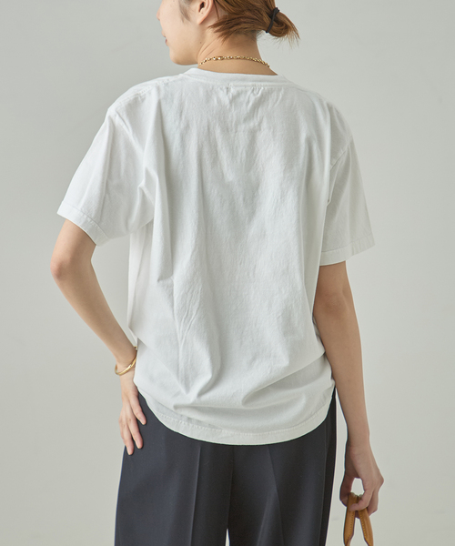 journal standard L'essage(ジャーナルスタンダードレサージュ)の「【Do it~】ピグメントTシャツ(Tシャツ/カットソー・レディース・ホワイト/ブラック・FREE)」の17枚目の写真