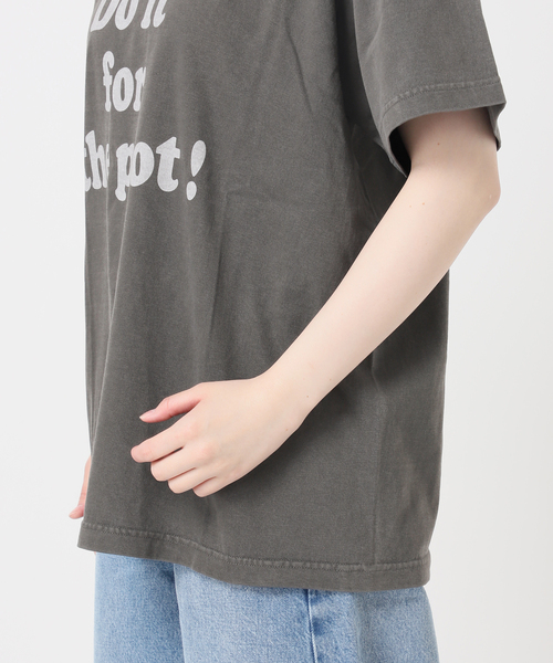 journal standard L'essage(ジャーナルスタンダードレサージュ)の「【Do it~】ピグメントTシャツ(Tシャツ/カットソー・レディース・ホワイト/ブラック・FREE)」の3枚目の写真