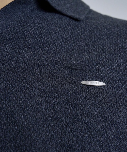 THE CLE(ザクレ)の「KNIT POLO SHIRT / ニットポロシャツ(ポロシャツ・メンズ・ブラック/ライトグレー・1/2)」の15枚目の写真