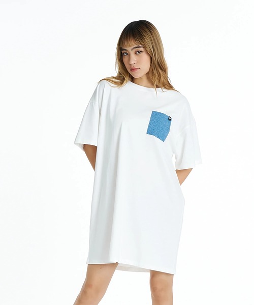 ROXY（ロキシー）の「ROXY WITH HEART ミニワンピース 【2026年夏モデル】/ロキシーTシャツワンピース（ワンピース・レディース・グレー/ナチュラル/ブラック・LARGE/MEDIUM/SMALL）」の8枚目の写真