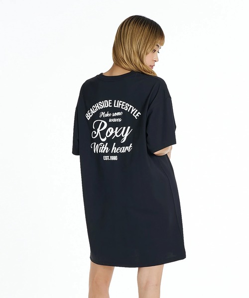 ROXY（ロキシー）の「ROXY WITH HEART ミニワンピース 【2026年夏モデル】/ロキシーTシャツワンピース（ワンピース・レディース・グレー/ナチュラル/ブラック・LARGE/MEDIUM/SMALL）」の5枚目の写真