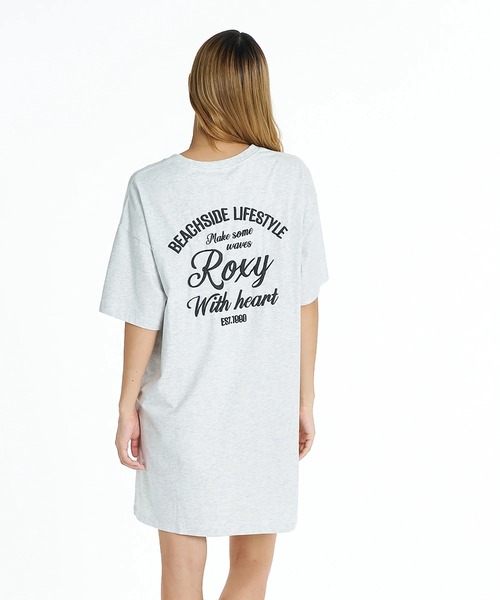 ROXY（ロキシー）の「ROXY WITH HEART ミニワンピース 【2026年夏モデル】/ロキシーTシャツワンピース（ワンピース・レディース・グレー/ナチュラル/ブラック・LARGE/MEDIUM/SMALL）」の7枚目の写真