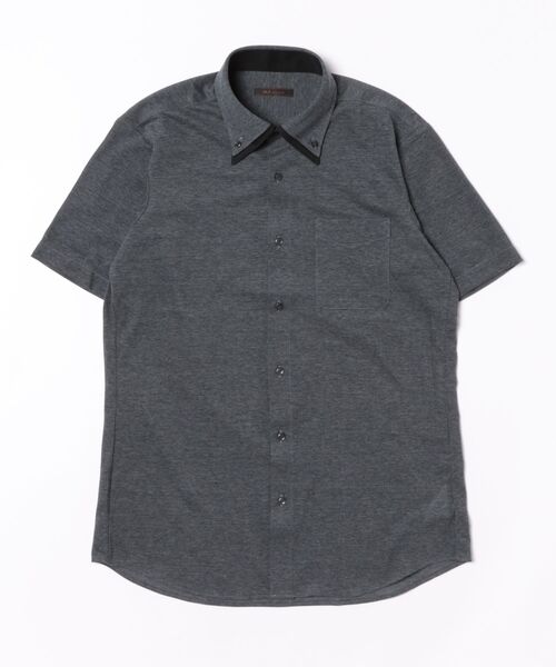 m.f.editorial(エムエフエディトリアル)の「ストレッチ 吸水速乾 イージーケア アルティマ 綿混 NEWスタンダードフィット ボタンダウン 半袖 ビズシャツ メンズ(ビジネスシャツ・メンズ・グレー系その他2・LARGE/X-LARGE/MEDIUM)」の2枚目の写真