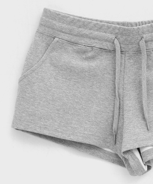 BLACKUP（ブラックアップ）の「[MADE] ビエントバンディングショートパンツ（スウェットパンツ・レディース・ブラック/グレー・LARGE/SMALL/MEDIUM）」の21枚目の写真