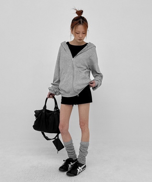 BLACKUP（ブラックアップ）の「[MADE] ビエントバンディングショートパンツ（スウェットパンツ・レディース・ブラック/グレー・LARGE/SMALL/MEDIUM）」の11枚目の写真