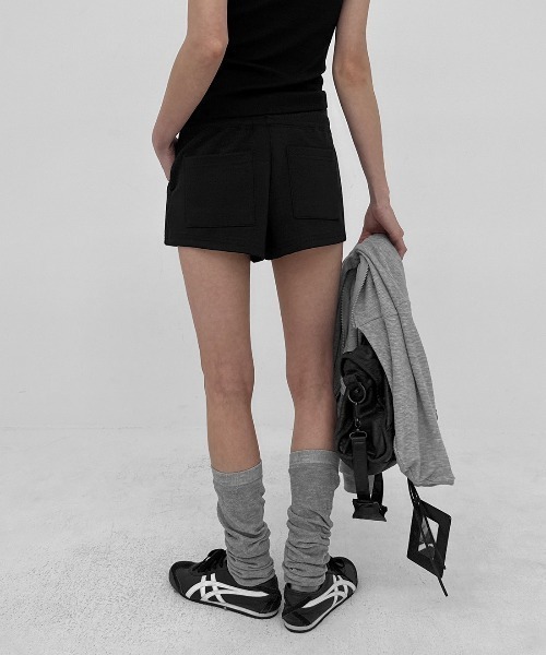 BLACKUP（ブラックアップ）の「[MADE] ビエントバンディングショートパンツ（スウェットパンツ・レディース・ブラック/グレー・LARGE/SMALL/MEDIUM）」の7枚目の写真