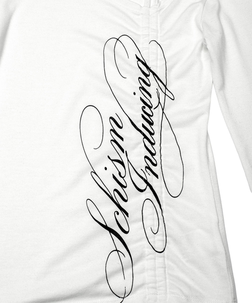 SCHISM INDUCING(スキズムインデューシング)の「ASSYMETRIC SHIRRED TOP WHITE(Tシャツ/カットソー・レディース・その他・FREE)」の4枚目の写真