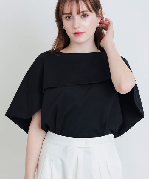 PICCIN（ピッチン）の「ケーププルオーバー（Tシャツ/カットソー・レディース・オフホワイト/チャコールグレー/ブラック・M）」の11枚目の写真
