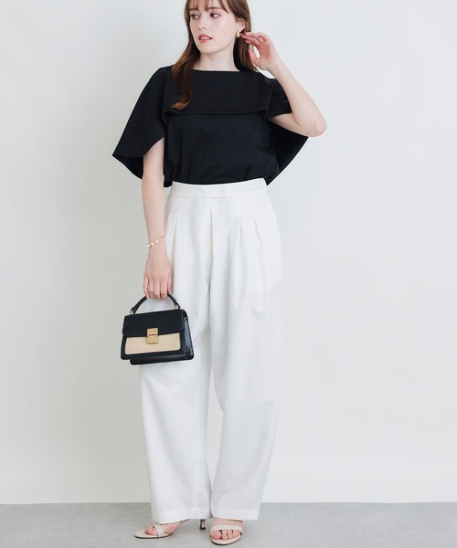 PICCIN（ピッチン）の「ケーププルオーバー（Tシャツ/カットソー・レディース・オフホワイト/チャコールグレー/ブラック・M）」の15枚目の写真