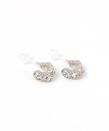 4連ビジューフープ樹脂ポストピアス / 663504