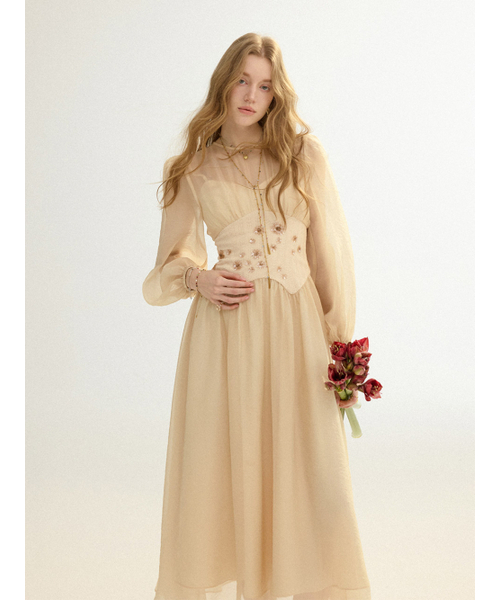 SINCETHEN(シンスゼン)の「ドエリア シフォン ロングワンピース(ワンピース・レディース・その他・SMALL/MEDIUM/LARGE)」の2枚目の写真