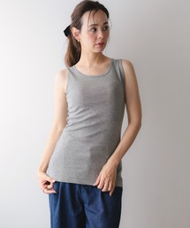 FashionBerry（ファッションベリー）の「インナーちら見え防止 ベーシックリブタンクトップ コットン100%（タンクトップ）」