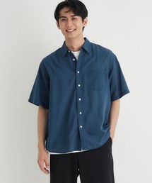 カラミ織り半袖シャツ