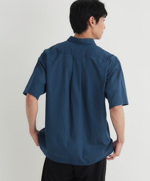 BACK NUMBER(バックナンバー)の「【BACK NUMBER】カラミ織り半袖シャツ (無地 / レギュラーカラー / アメカジ / 夏服 / 通気性 / 涼感 / ゆったり / 羽織り / メンズ)(シャツ/ブラウス・メンズ・ブラウン/ブルー/ライトブラウン・M/L/XL/S)」の20枚目の写真