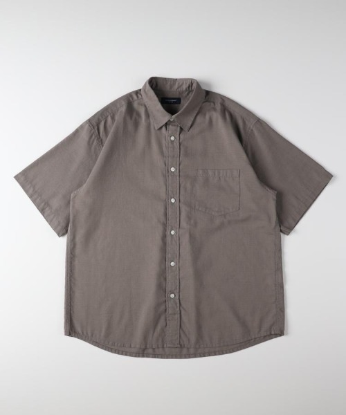 BACK NUMBER(バックナンバー)の「【BACK NUMBER】カラミ織り半袖シャツ (無地 / レギュラーカラー / アメカジ / 夏服 / 通気性 / 涼感 / ゆったり / 羽織り / メンズ)(シャツ/ブラウス・メンズ・ブラウン/ブルー/ライトブラウン・M/L/XL/S)」の18枚目の写真