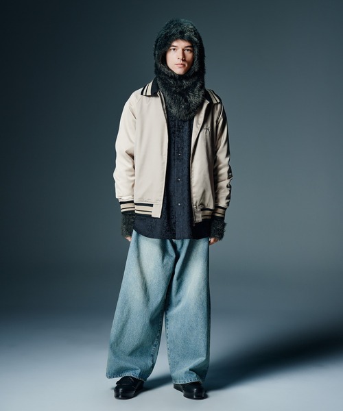 glamb(グラム)の「Director Satin Jacket / ディレクターサテンジャケット(スカジャン・メンズ・アイボリー/ブラック・S/M/L)」の13枚目の写真