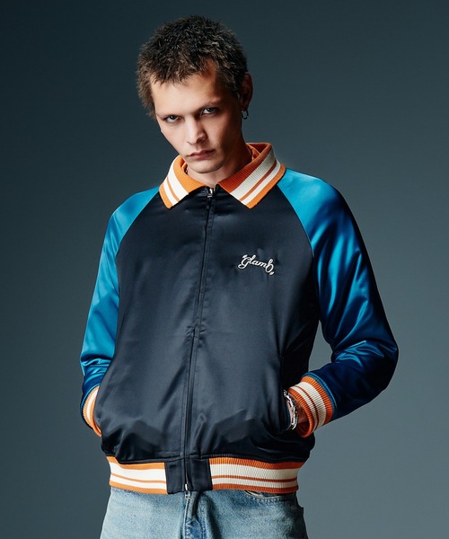 glamb(グラム)の「Director Satin Jacket / ディレクターサテンジャケット(スカジャン・メンズ・アイボリー/ブラック・S/M/L)」の9枚目の写真