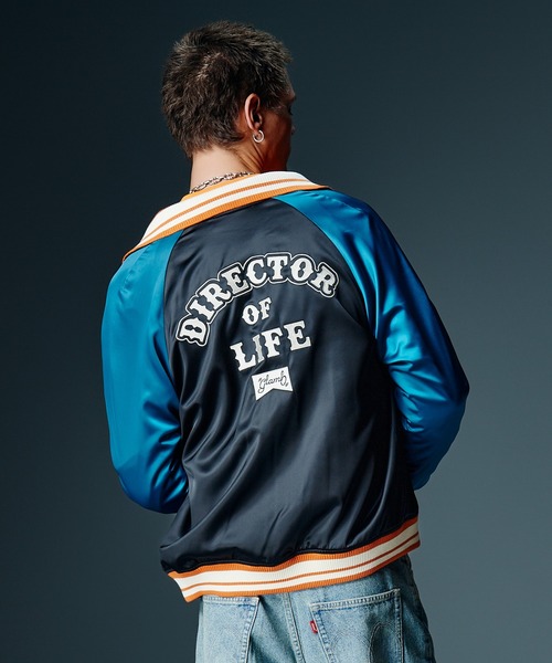 glamb(グラム)の「Director Satin Jacket / ディレクターサテンジャケット(スカジャン・メンズ・アイボリー/ブラック・S/M/L)」の10枚目の写真
