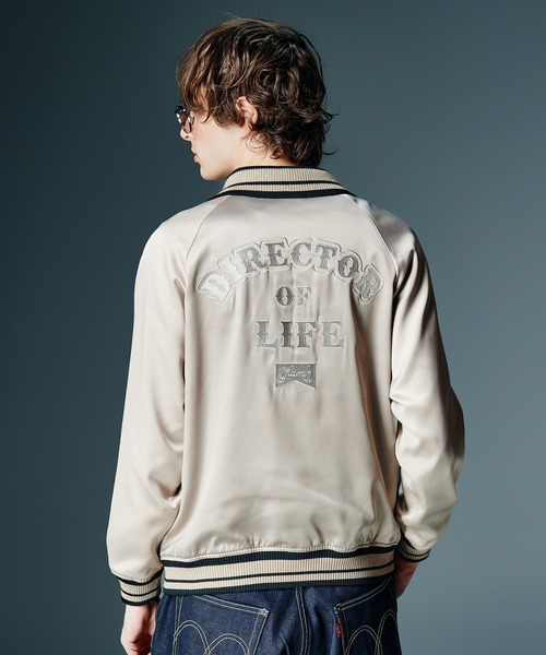glamb(グラム)の「Director Satin Jacket / ディレクターサテンジャケット(スカジャン・メンズ・アイボリー/ブラック・S/M/L)」の8枚目の写真