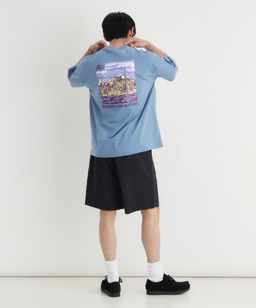 CAMP7(キャンプセブン)の「【CAMP7】アートグラフィックTシャツ (バックプリント / 綿100% / 抗菌防臭 / リラックスフィット)(Tシャツ/カットソー・メンズ・ブルー/ブラック/ホワイト・S/M/L/XL)」の15枚目の写真