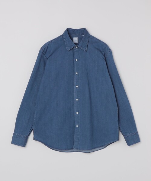 SHIPS(シップス)の「SHIPS: ウォッシュド デニム シャツ(シャツ/ブラウス・メンズ・ネイビー・MEDIUM/LARGE/X-LARGE/SMALL)」の1枚目の写真