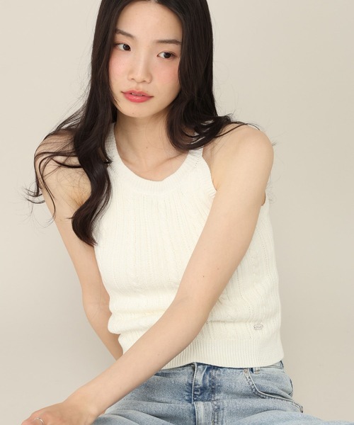 Heather(ヘザー)の「カップ付きアメスリケーブルニット 815677(ニット/セーター・レディース・アイボリー/レッド/ネイビー・FREE)」の13枚目の写真
