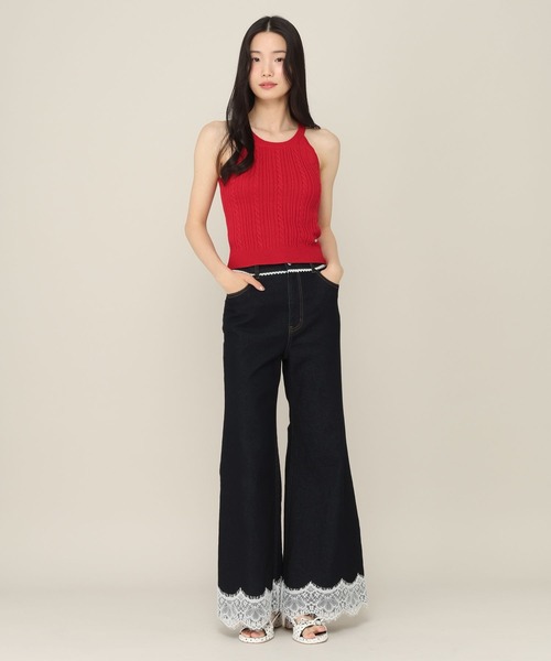 Heather(ヘザー)の「カップ付きアメスリケーブルニット 815677(ニット/セーター・レディース・アイボリー/レッド/ネイビー・FREE)」の7枚目の写真