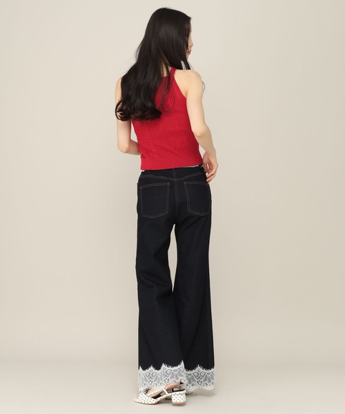 Heather(ヘザー)の「カップ付きアメスリケーブルニット 815677(ニット/セーター・レディース・アイボリー/レッド/ネイビー・FREE)」の5枚目の写真