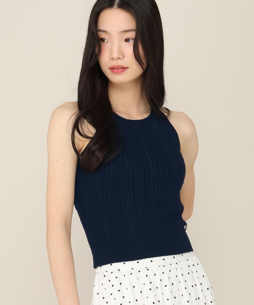 Heather(ヘザー)の「カップ付きアメスリケーブルニット 815677(ニット/セーター・レディース・アイボリー/レッド/ネイビー・FREE)」の4枚目の写真