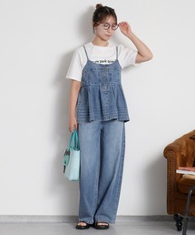 暑い夏を乗り切る、快適デニム〈接触冷感 / UVカット〉ICE リネンデニムビスチェ セットアップ対応可能