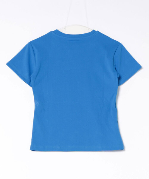 AsheKsha（アシクシャ）の「ドーパミンブルーとイエローの配色アルファベットプリント半袖Tシャツ（Tシャツ/カットソー・レディース・ブルー・M）」の12枚目の写真