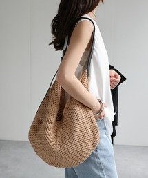 ap retro | カギ編みメッシュショルダーBAG / ポーチ付き(トートバッグ)