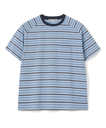 リッツストライプポケットTシャツ[スカイブルー]