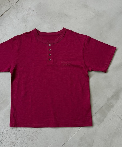 kutir(クティール)の「ASSORTED HENLEY NECK SILVER BUTTON TEE/アソートヘンリーネックシルバーボタンTEE(Tシャツ/カットソー・メンズ・ブラック/ネイビー/グレー/カーキ/杢グレー/ボルドー・LARGE/MEDIUM)」の16枚目の写真