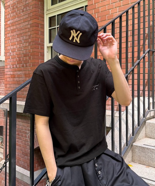 kutir(クティール)の「ASSORTED HENLEY NECK SILVER BUTTON TEE/アソートヘンリーネックシルバーボタンTEE(Tシャツ/カットソー・メンズ・ブラック/ネイビー/グレー/カーキ/杢グレー/ボルドー・LARGE/MEDIUM)」の7枚目の写真