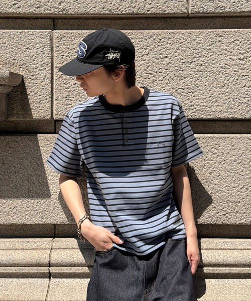 kutir(クティール)の「ASSORTED HENLEY NECK SILVER BUTTON TEE/アソートヘンリーネックシルバーボタンTEE(Tシャツ/カットソー・メンズ・ブラック/ネイビー/グレー/カーキ/杢グレー/ボルドー・LARGE/MEDIUM)」の8枚目の写真