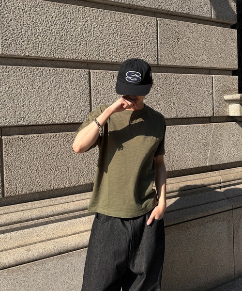 kutir(クティール)の「ASSORTED HENLEY NECK SILVER BUTTON TEE/アソートヘンリーネックシルバーボタンTEE(Tシャツ/カットソー・メンズ・ブラック/ネイビー/グレー/カーキ/杢グレー/ボルドー・LARGE/MEDIUM)」の18枚目の写真