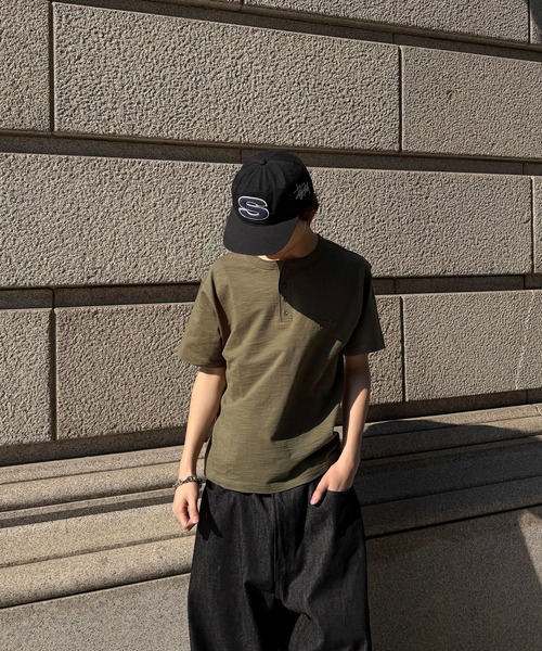 kutir(クティール)の「ASSORTED HENLEY NECK SILVER BUTTON TEE/アソートヘンリーネックシルバーボタンTEE(Tシャツ/カットソー・メンズ・ブラック/ネイビー/グレー/カーキ/杢グレー/ボルドー・LARGE/MEDIUM)」の20枚目の写真