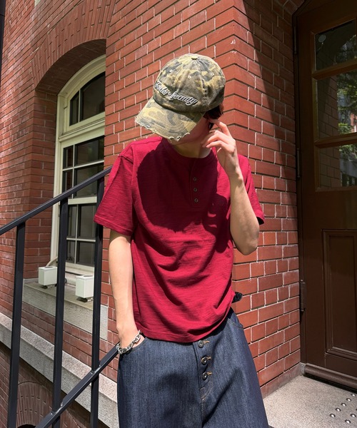 kutir(クティール)の「ASSORTED HENLEY NECK SILVER BUTTON TEE/アソートヘンリーネックシルバーボタンTEE(Tシャツ/カットソー・メンズ・ブラック/ネイビー/グレー/カーキ/杢グレー/ボルドー・LARGE/MEDIUM)」の12枚目の写真