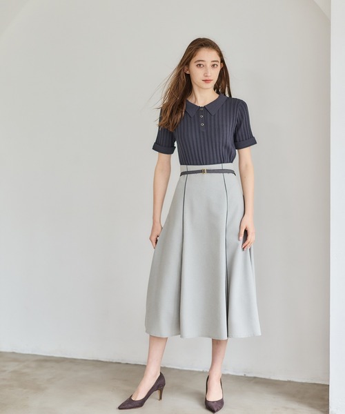 12Twelve Agenda(トゥエルブ アジェンダ)の「ランダムリブポロニットプルオーバー(ニット/セーター・レディース・ブラウン/ブラック/チャコールグレー・M)」の21枚目の写真