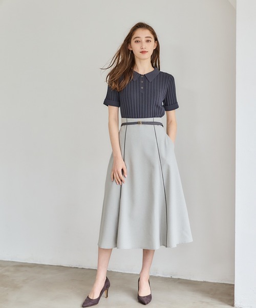 12Twelve Agenda(トゥエルブ アジェンダ)の「ランダムリブポロニットプルオーバー(ニット/セーター・レディース・ブラウン/ブラック/チャコールグレー・M)」の20枚目の写真