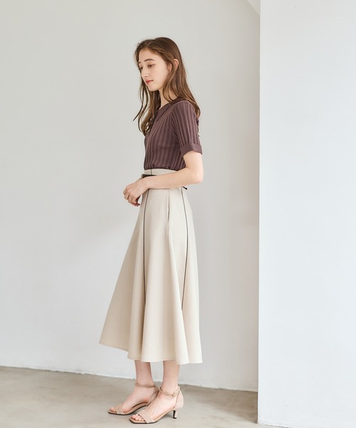 12Twelve Agenda(トゥエルブ アジェンダ)の「ランダムリブポロニットプルオーバー(ニット/セーター・レディース・ブラウン/ブラック/チャコールグレー・M)」の10枚目の写真