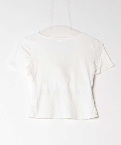 CeLess(セレス)の「Nuance Cutout Short Top / ニュアンスカットアウトショートトップス(Tシャツ/カットソー・レディース・ホワイト/グレー・FREE)」の21枚目の写真