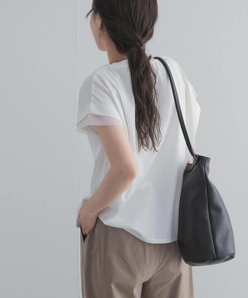 URBAN RESEARCH DOORS(アーバンリサーチドアーズ)の「シルケットコットンシアードッキングプルオーバー(Tシャツ/カットソー・レディース・ラベンダー/ネイビー/オフホワイト・FREE)」の10枚目の写真