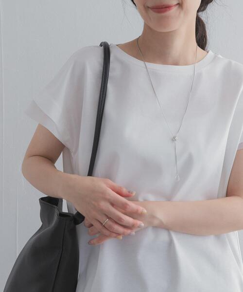 URBAN RESEARCH DOORS(アーバンリサーチドアーズ)の「シルケットコットンシアードッキングプルオーバー(Tシャツ/カットソー・レディース・ラベンダー/ネイビー/オフホワイト・FREE)」の2枚目の写真