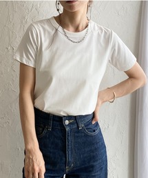 接触冷感 クールタッチ 無地 コンパクト クルーネック 半袖Tシャツ
