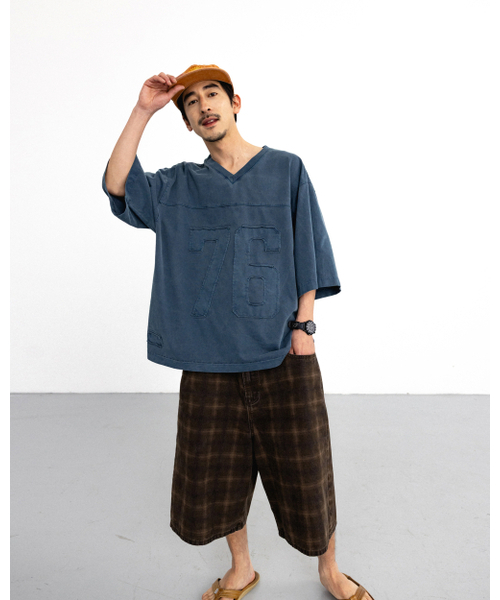 ANGLAN（アングラン）の「Pigment Rugby Tee - Washed Blue（Tシャツ/カットソー・メンズ・その他・1/2）」の6枚目の写真