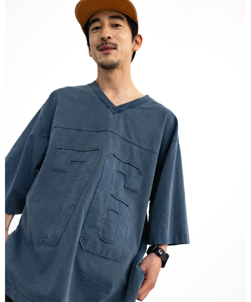 ANGLAN（アングラン）の「Pigment Rugby Tee - Washed Blue（Tシャツ/カットソー・メンズ・その他・1/2）」の5枚目の写真