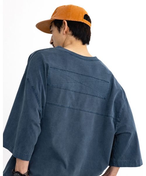 ANGLAN（アングラン）の「Pigment Rugby Tee - Washed Blue（Tシャツ/カットソー・メンズ・その他・1/2）」の4枚目の写真