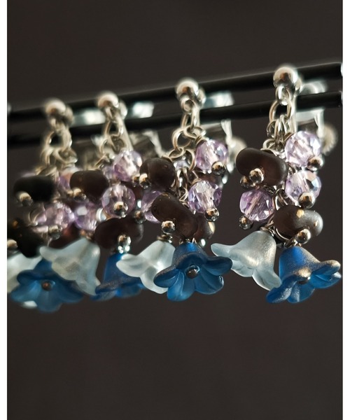 tone(トーン)の「【Mian.invitation】儚い色を映した花モチーフピアス|儚彩(MA)(ピアス(両耳用)・レディース・シルバー・FREE)」の13枚目の写真